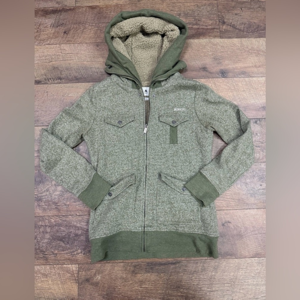 Burton Olive Green Zip-Up Hoodie